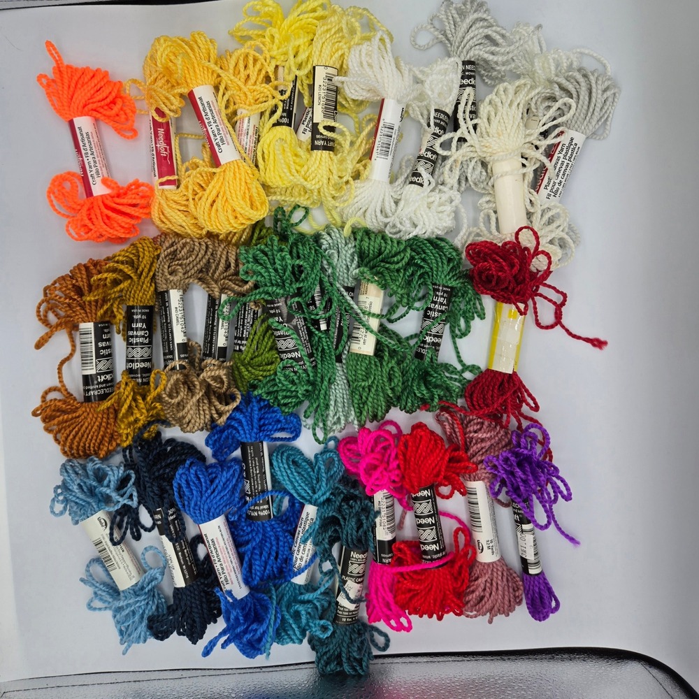 Needlecraft and Other Plastic‎ Canvas Yarn Assorted Colors Crafting Projects